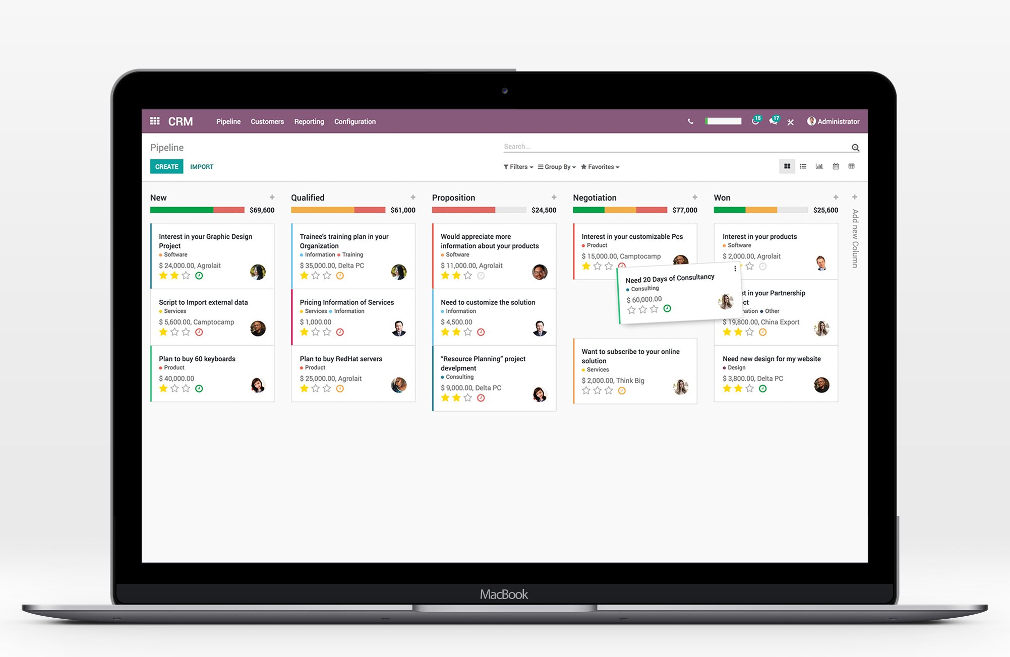 Odoo screenshot & Video