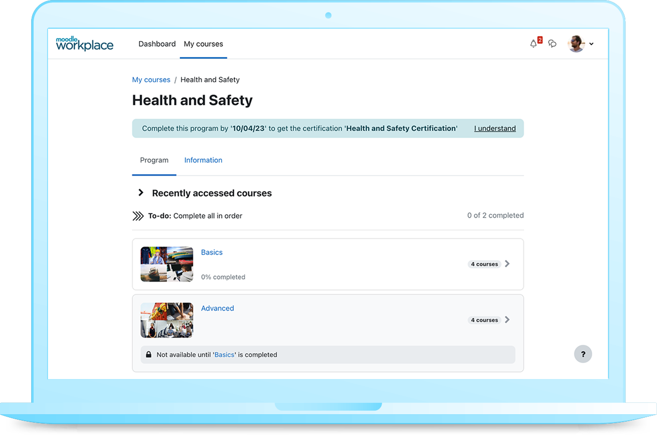 Moodle screenshot & Video