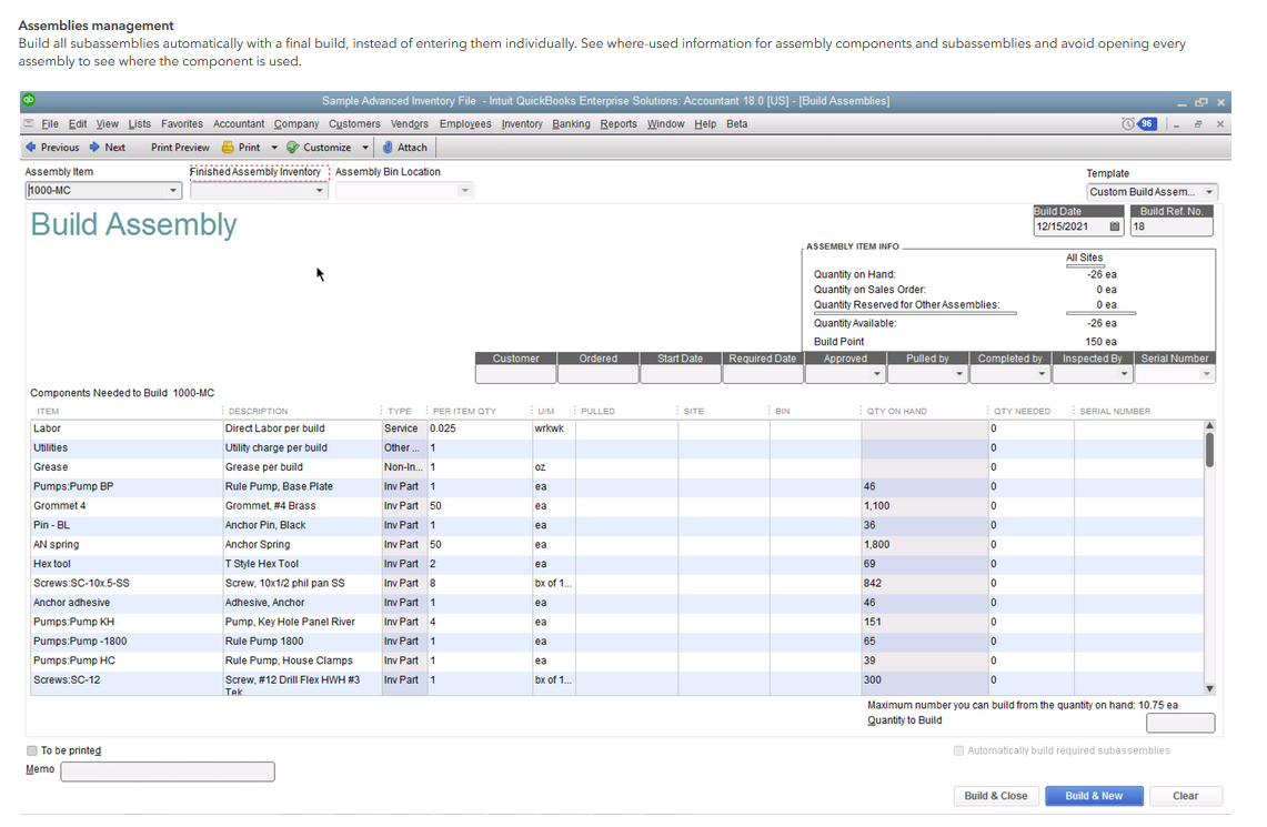 QuickBooks Desktop Enterprise screenshot & Video