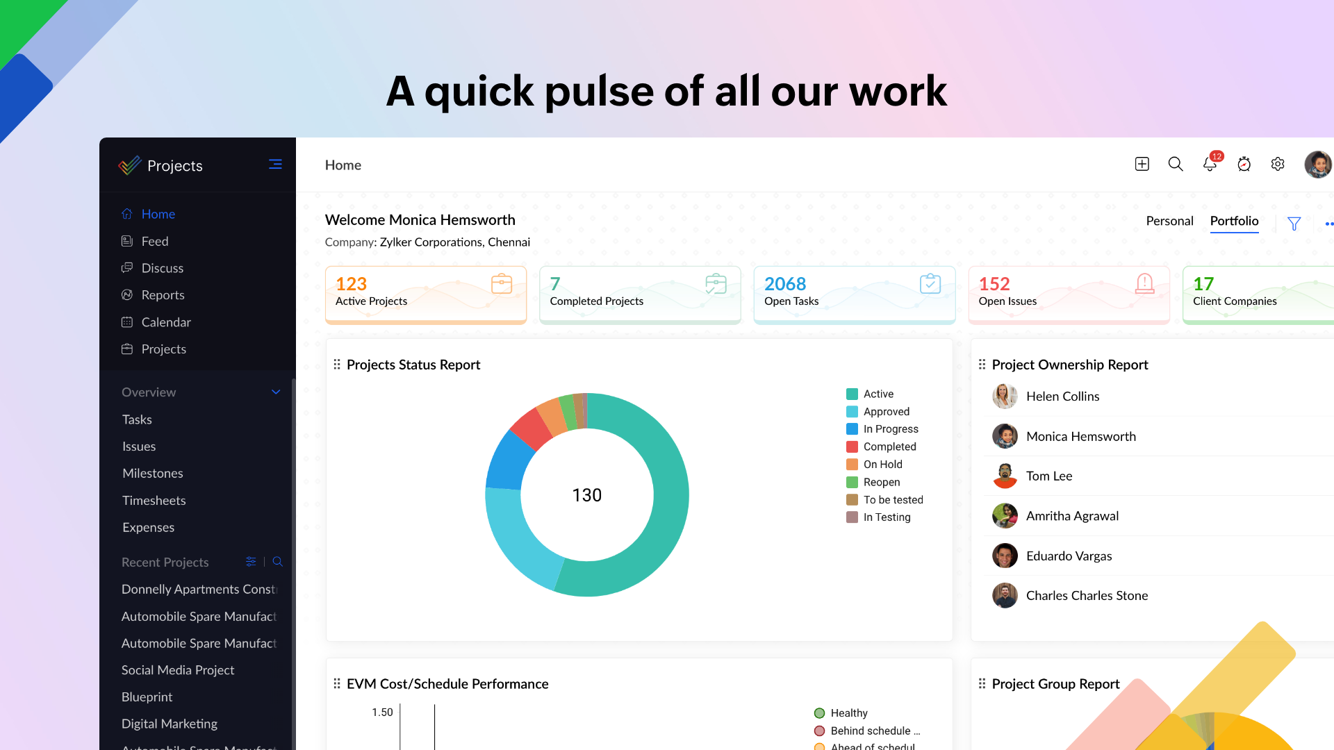 Zoho Projects screenshot & Video